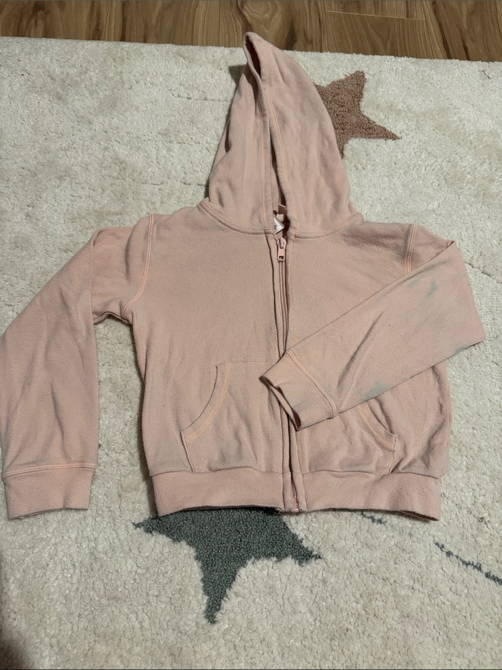SKIMS Kids Light Pink Zip Hoodie